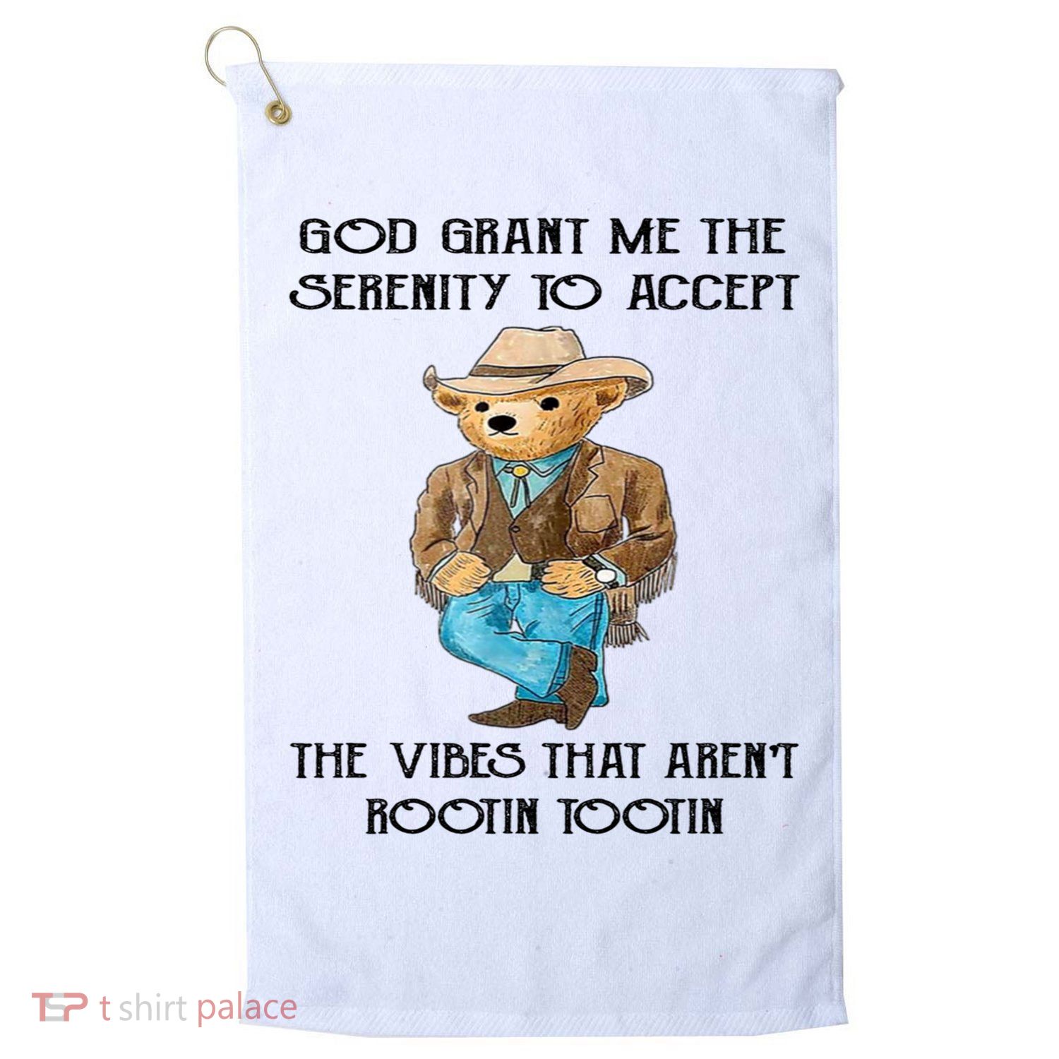 God Grant Me The Serenity To Accept The Vibes Golf Towel