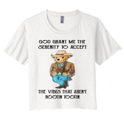 God Grant Me The Serenity To Accept The Vibes Crop Top