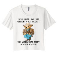 God Grant Me The Serenity To Accept The Vibes Crop Top