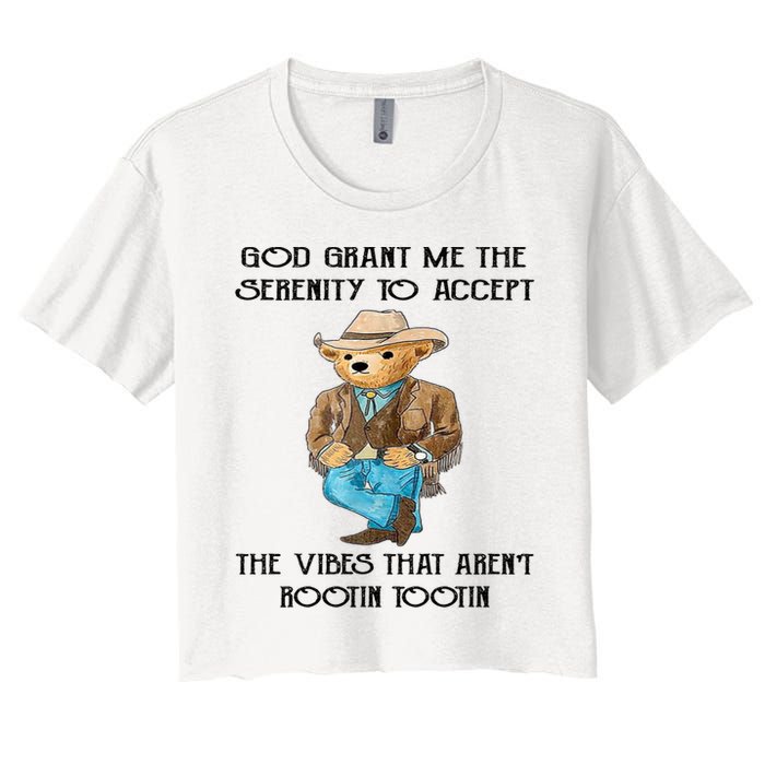 God Grant Me The Serenity To Accept The Vibes Crop Top