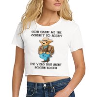 God Grant Me The Serenity To Accept The Vibes Crop Top