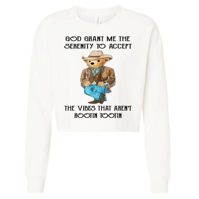 God Grant Me The Serenity To Accept The Vibes Cropped Pullover Crew