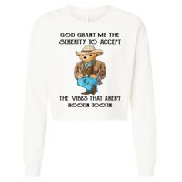 God Grant Me The Serenity To Accept The Vibes Cropped Pullover Crew