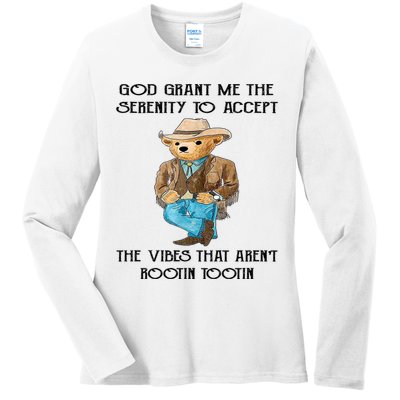 God Grant Me The Serenity To Accept The Vibes Ladies Long Sleeve Shirt