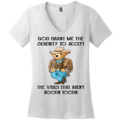 God Grant Me The Serenity To Accept The Vibes Women's V-Neck T-Shirt