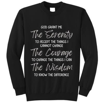 God Grant Me The Serenity Prayer Inspirational Spiritual Sweatshirt