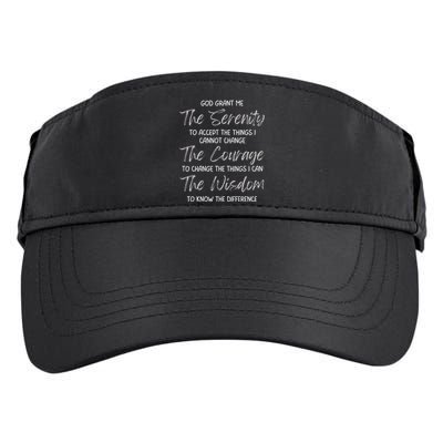 God Grant Me The Serenity Prayer Inspirational Spiritual Adult Drive Performance Visor