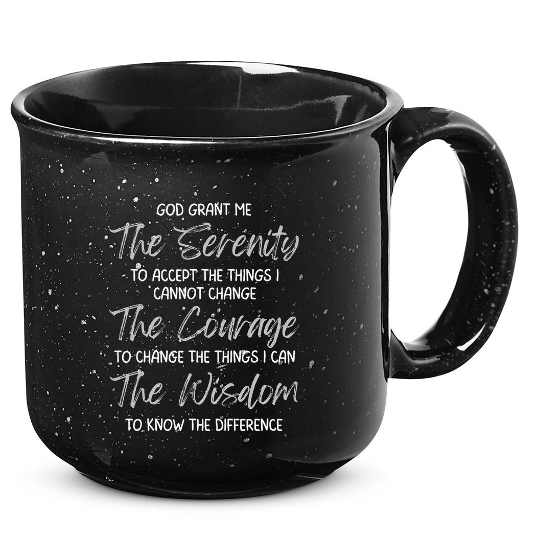 God Grant Me The Serenity Prayer Inspirational Spiritual 15oz Campfire Ceramic Mug