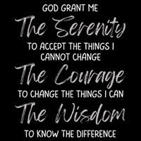 God Grant Me The Serenity Prayer Inspirational Spiritual Premium T-Shirt