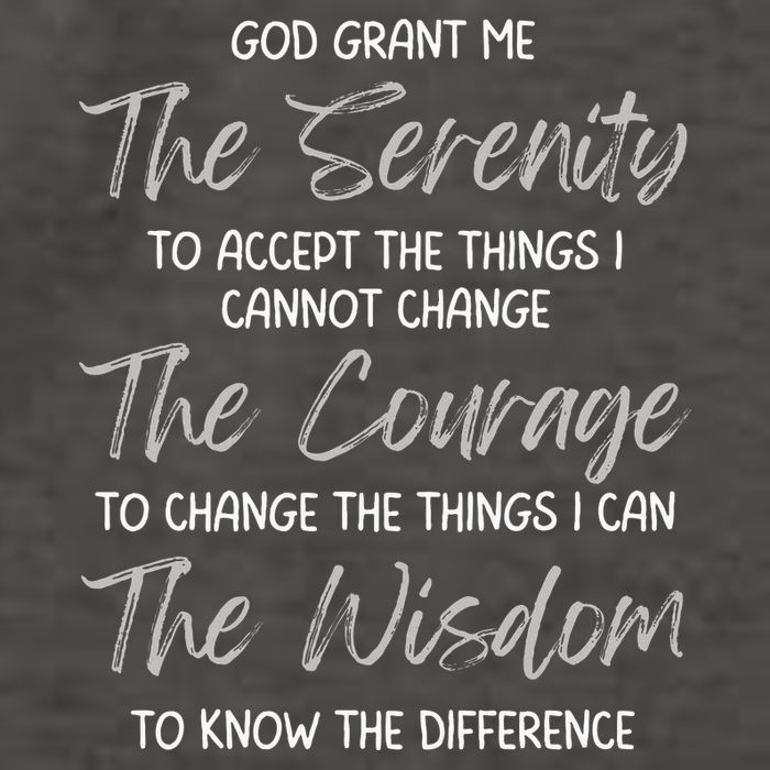 God Grant Me The Serenity Prayer Inspirational Spiritual Vector Backpack