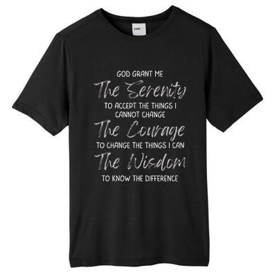 God Grant Me The Serenity Prayer Inspirational Spiritual Tall Fusion ChromaSoft Performance T-Shirt