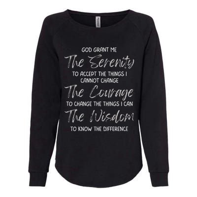 God Grant Me The Serenity Prayer Inspirational Spiritual Womens California Wash Sweatshirt