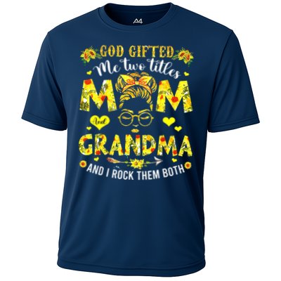 God Gifted Me Two Titles Mom And Grandma Rock Both Performance Shirt