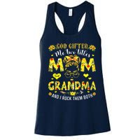 God Gifted Me Two Titles Mom And Grandma Rock Both Women's Racerback Tank