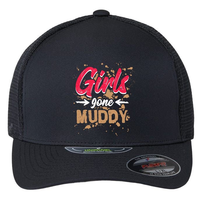 Girl Gone Muddy Mud Runs For Wo Mud Running Team Flexfit Unipanel Trucker Cap