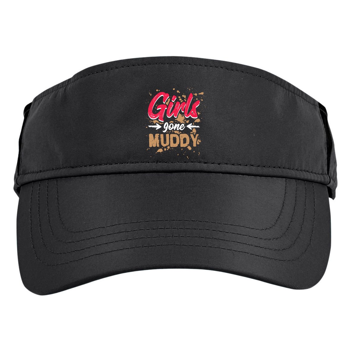 Girl Gone Muddy Mud Runs For Wo Mud Running Team Adult Drive Performance Visor