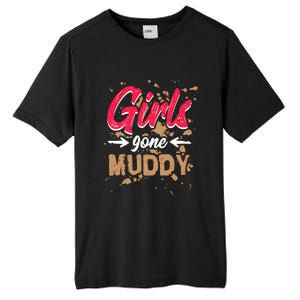 Girl Gone Muddy Mud Runs For Wo Mud Running Team Tall Fusion ChromaSoft Performance T-Shirt