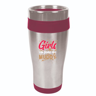 Girl Gone Muddy Mud Runs For Wo Mud Running Team 16oz Travel Tumbler