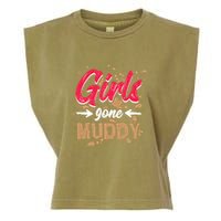 Girl Gone Muddy Mud Runs For Wo Mud Running Team Garment-Dyed Women's Muscle Tee