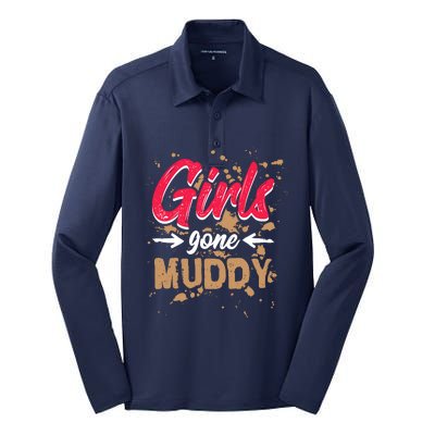 Girl Gone Muddy Mud Runs For Wo Mud Running Team Silk Touch Performance Long Sleeve Polo