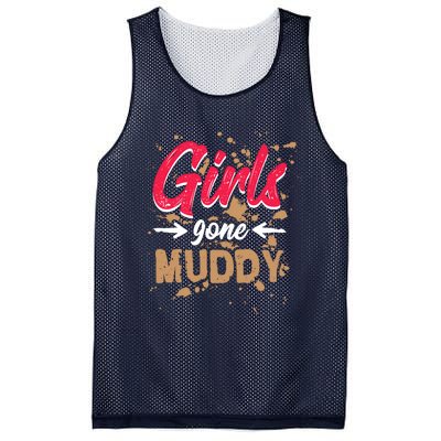 Girl Gone Muddy Mud Runs For Wo Mud Running Team Mesh Reversible Basketball Jersey Tank