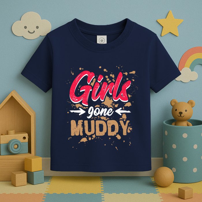 Girl Gone Muddy Mud Runs For Wo Mud Running Team Toddler T-Shirt