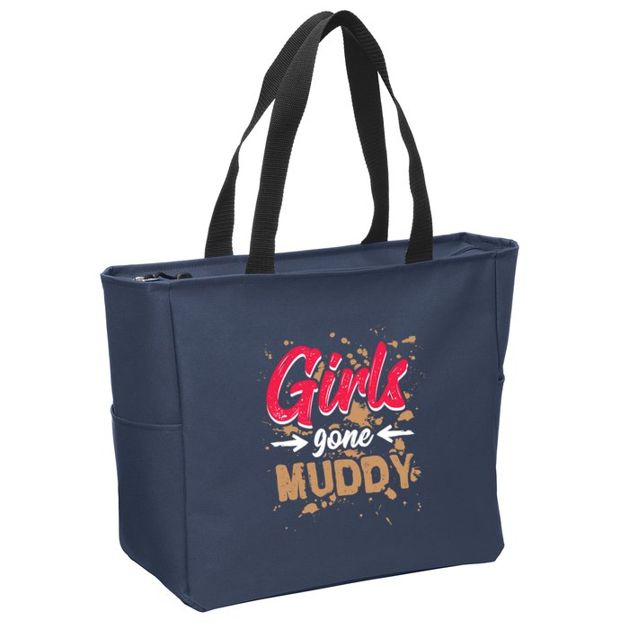Girl Gone Muddy Mud Runs For Wo Mud Running Team Zip Tote Bag