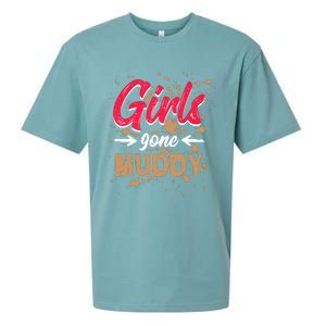 Girl Gone Muddy Mud Runs For Wo Mud Running Team Sueded Cloud Jersey T-Shirt