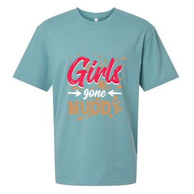 Girl Gone Muddy Mud Runs For Wo Mud Running Team Sueded Cloud Jersey T-Shirt