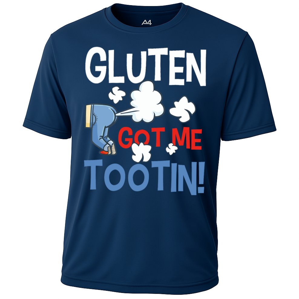 Gluten Got Me Tootin Gluten Allergy Celiac Disease Cooling Performance Crew T-Shirt