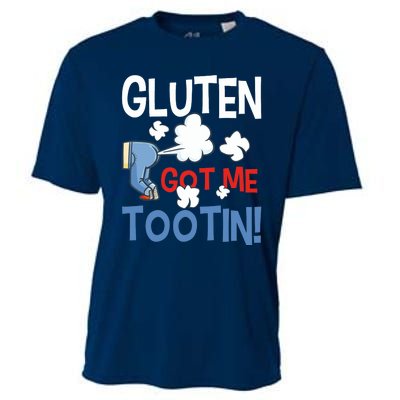 Gluten Got Me Tootin Gluten Allergy Celiac Disease Cooling Performance Crew T-Shirt