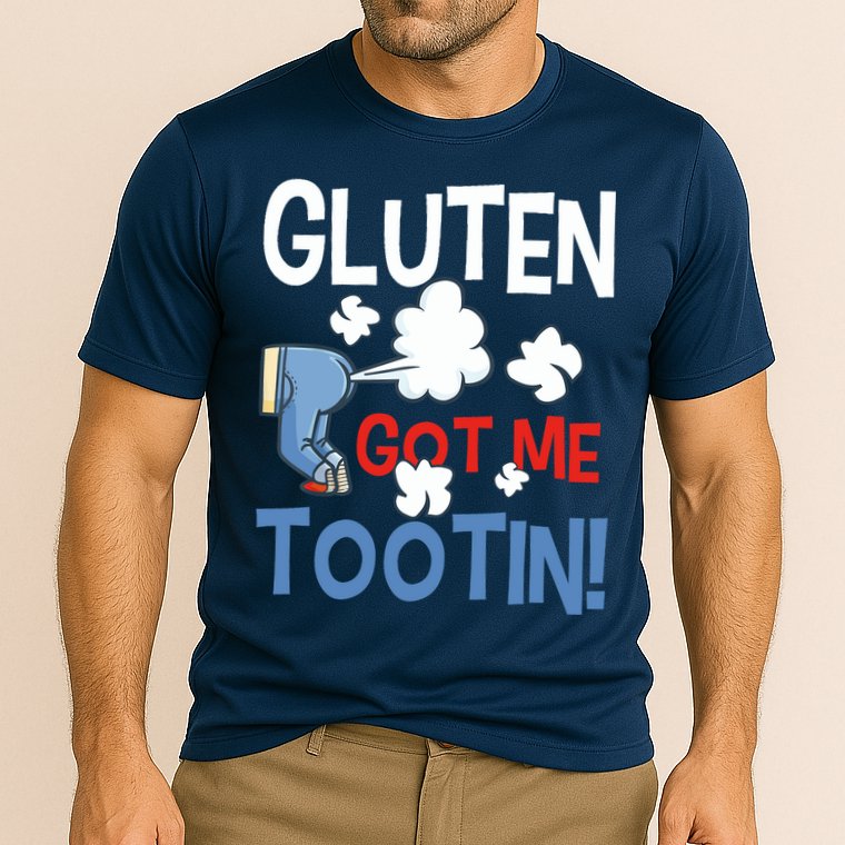 Gluten Got Me Tootin Gluten Allergy Celiac Disease Cooling Performance Crew T-Shirt