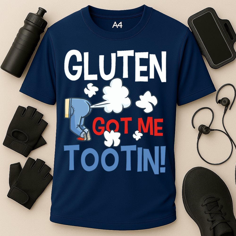 Gluten Got Me Tootin Gluten Allergy Celiac Disease Cooling Performance Crew T-Shirt