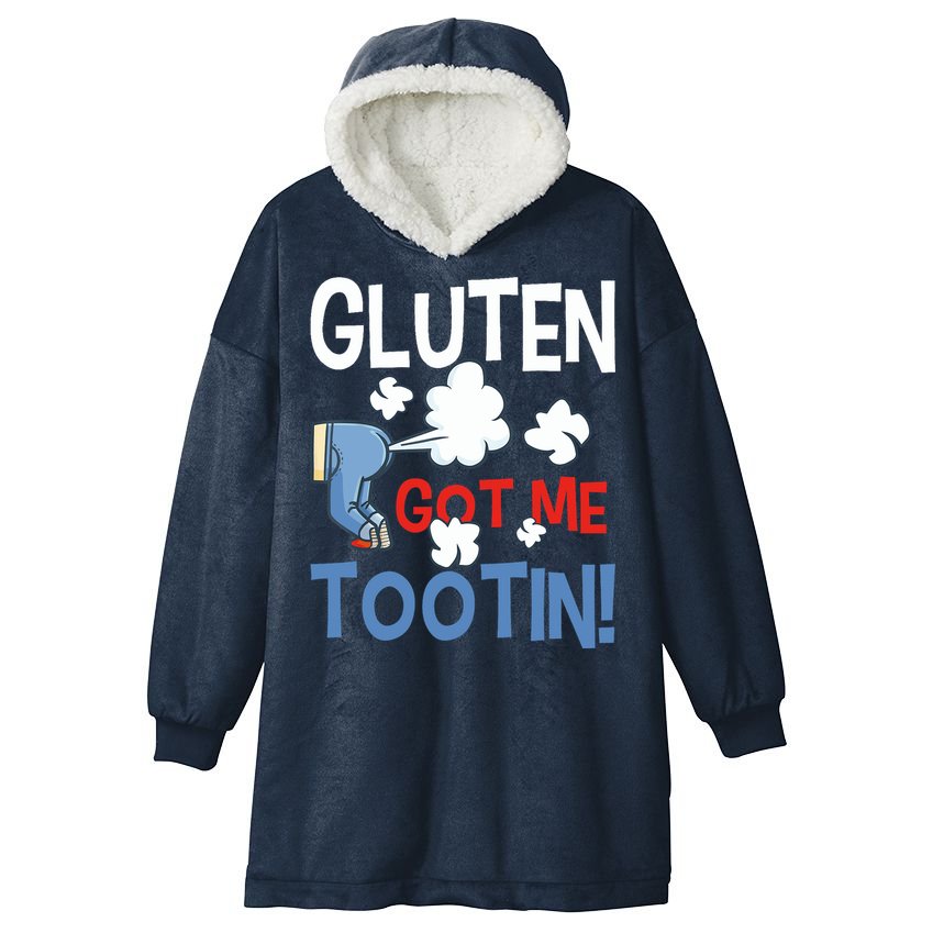 Gluten Got Me Tootin Gluten Allergy Celiac Disease Hooded Wearable Blanket