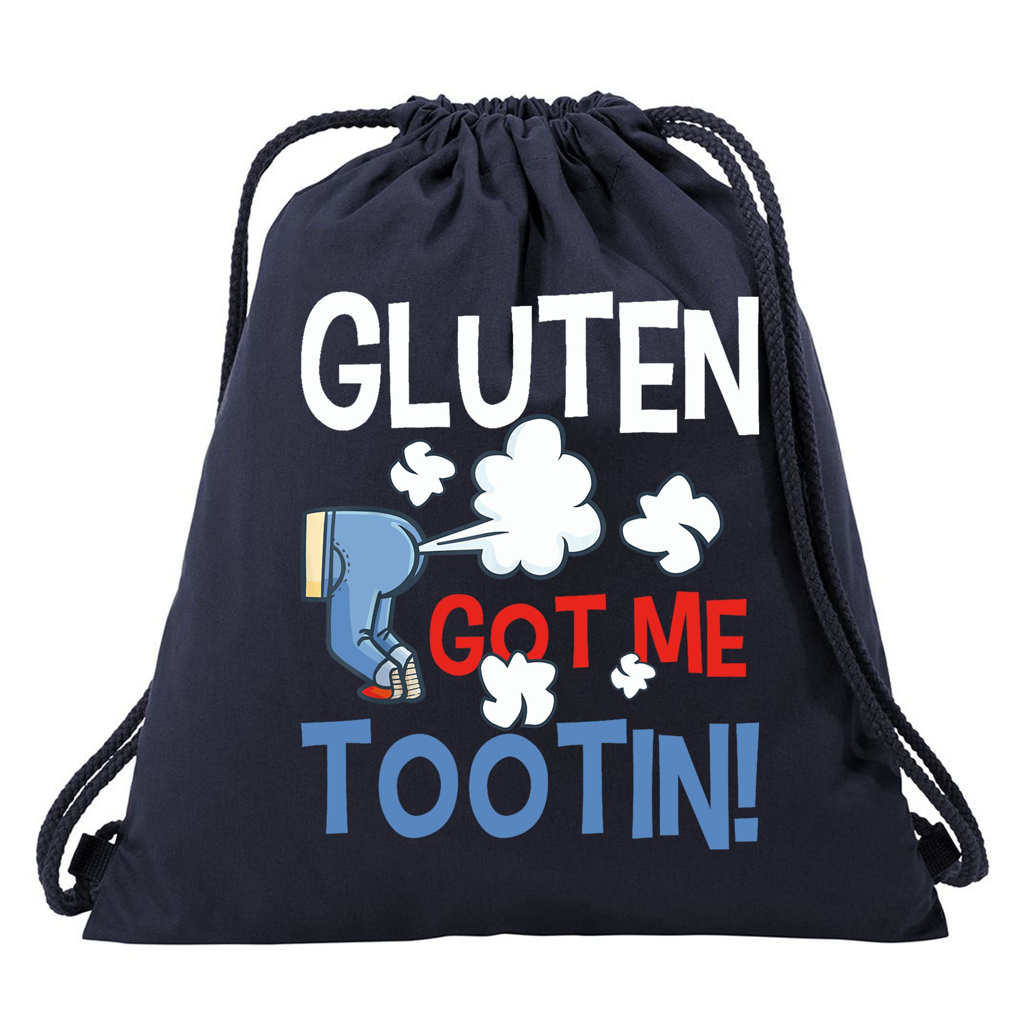 Gluten Got Me Tootin Gluten Allergy Celiac Disease Drawstring Bag