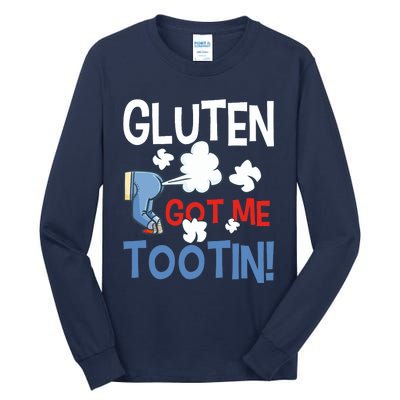 Gluten Got Me Tootin Gluten Allergy Celiac Disease Tall Long Sleeve T-Shirt