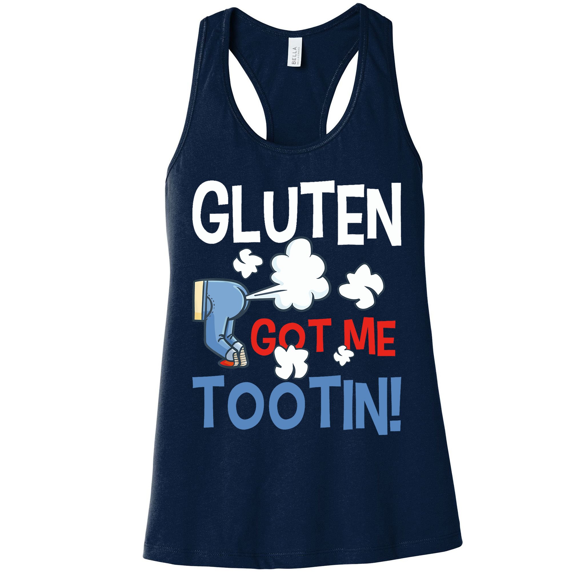 Gluten Got Me Tootin Gluten Allergy Celiac Disease Womens Tank Top