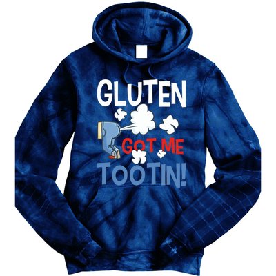 Gluten Got Me Tootin Gluten Allergy Celiac Disease Tie Dye Hoodie