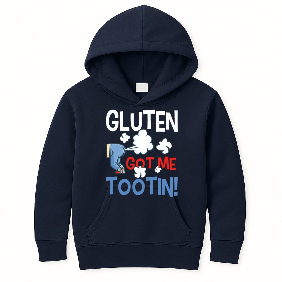 Gluten Got Me Tootin Gluten Allergy Celiac Disease Kids Hoodie