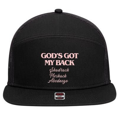 Gods Got My Back 7 Panel Mesh Trucker Snapback Hat
