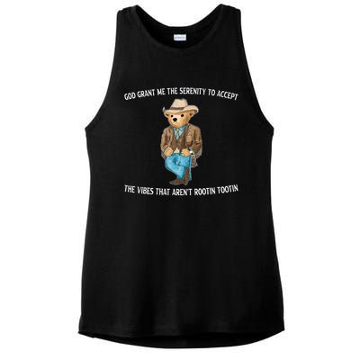 God Grant Me The Serenity To Accept The Vibes That Arent Rootin Tootin Ladies PosiCharge Tri-Blend Wicking Tank