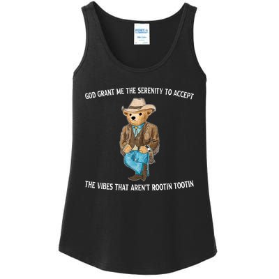 God Grant Me The Serenity To Accept The Vibes That Arent Rootin Tootin Ladies Essential Tank