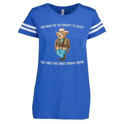 God Grant Me The Serenity To Accept The Vibes That Arent Rootin Tootin Enza Ladies Jersey Football T-Shirt