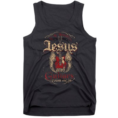 Guitarist Guitar Musician Christian Music Jesus Tank Top