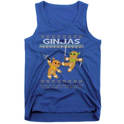 Ginjas Gingerbread Ninjas Funny Ugly Christmas Gift Tank Top