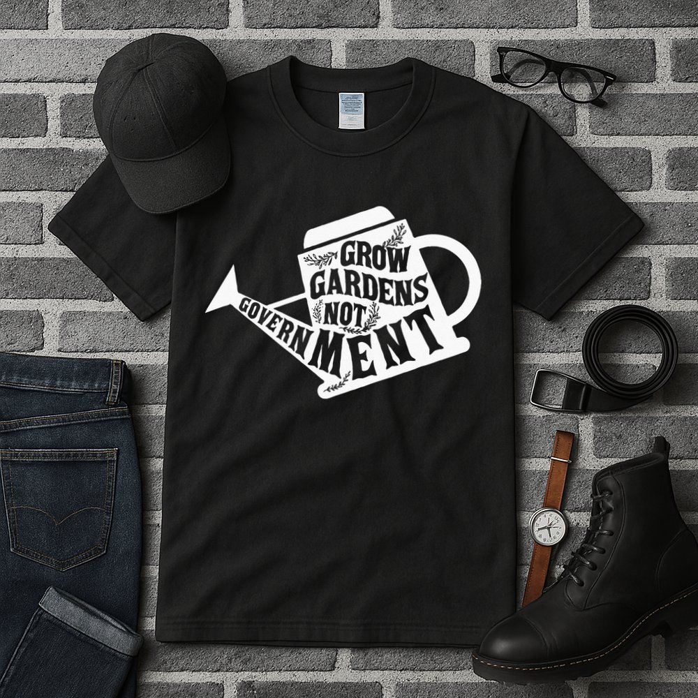 Grow Garden Not Government Homesteading Less Government Tall T-Shirt