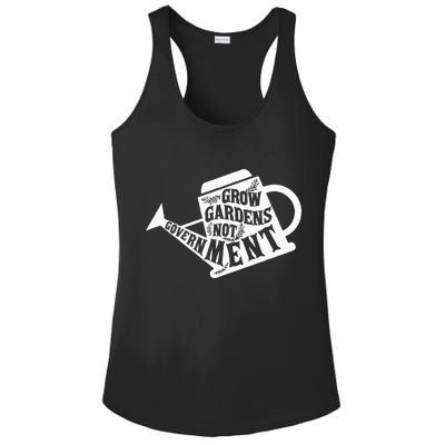 Grow Garden Not Government Homesteading Less Government Ladies PosiCharge Competitor Racerback Tank