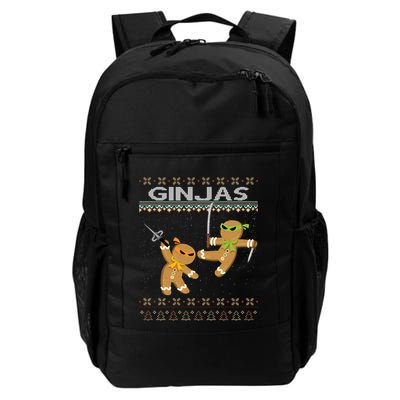 Ginjas Gingerbread Ninjas Funny Ugly Christmas Gift Backpack