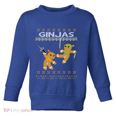 Ginjas Gingerbread Ninjas Funny Ugly Christmas Gift Toddler Sweatshirt
