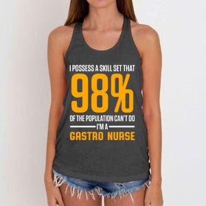 Gastroenterology Gastro Nurse Skill Set Gi Nursing Rn Gift Women's Knotted Racerback Tank